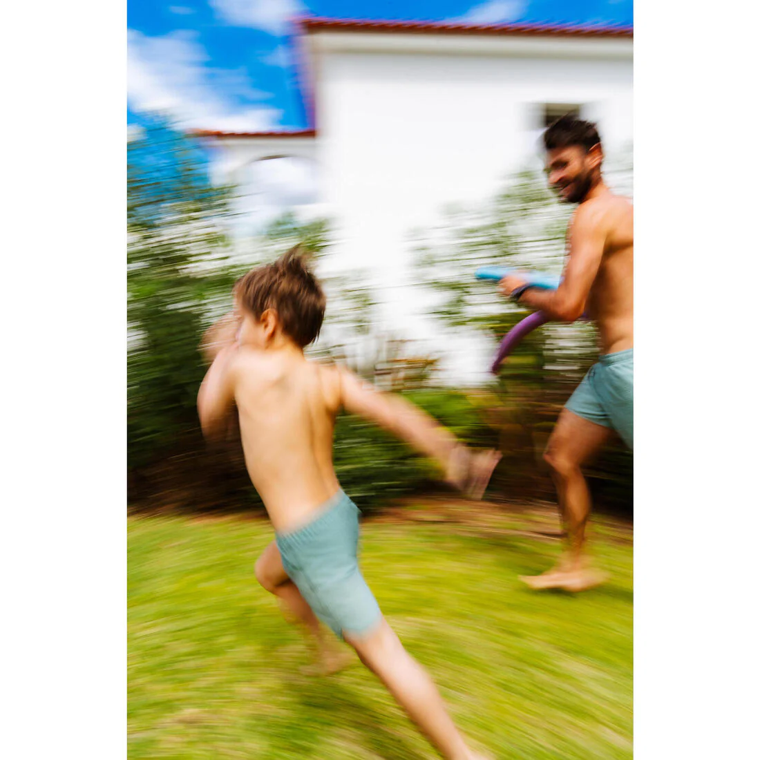 Bermuda de natación texturizado caqui para hombre 100 - Image 17