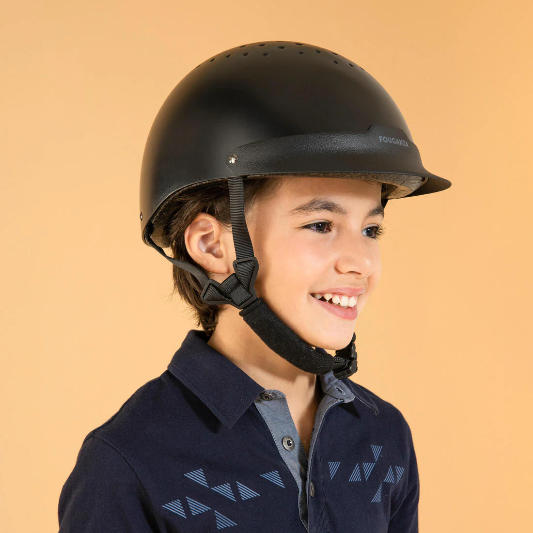 Casco Equitación 100 Negro - Image 7