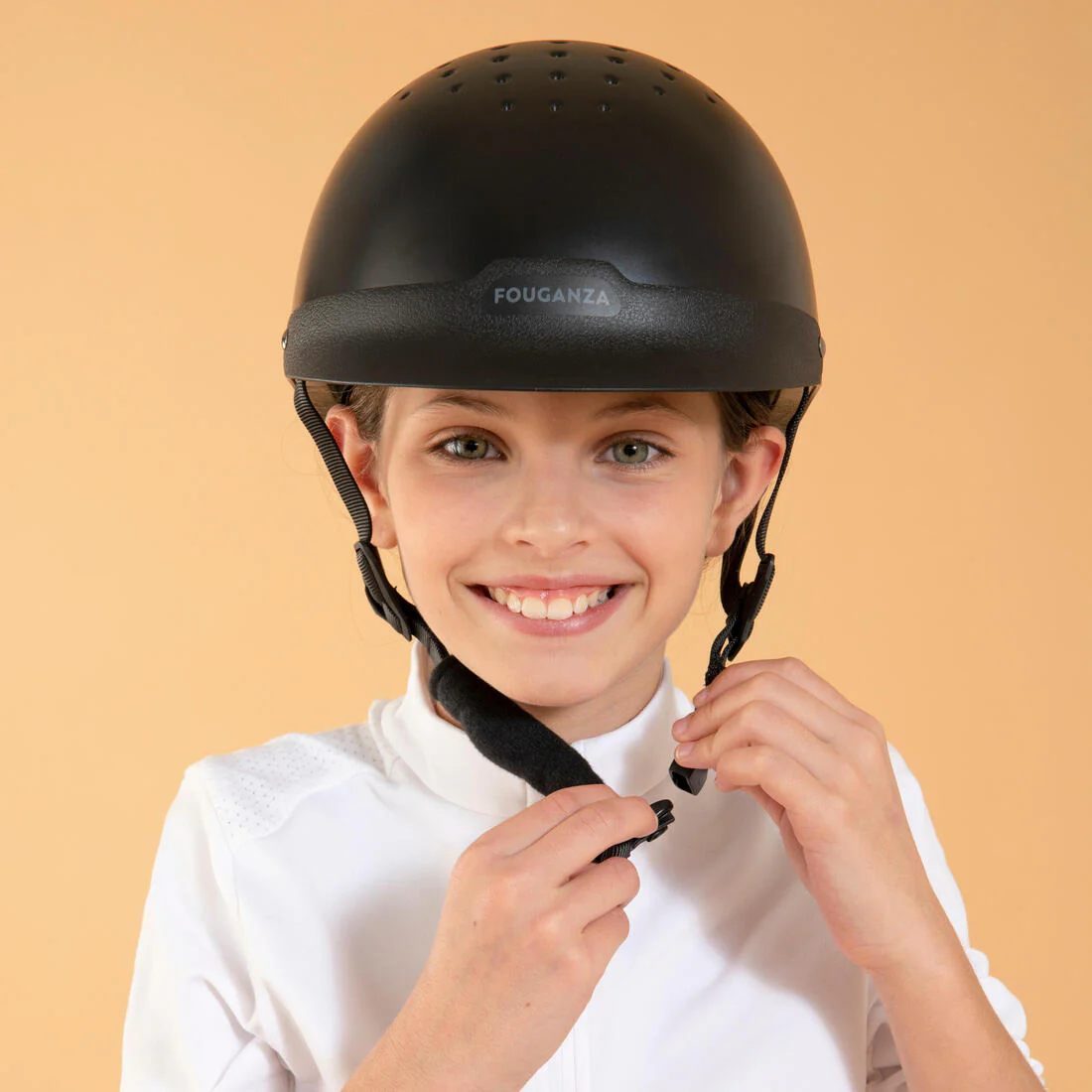 Casco Equitación 100 Negro - Image 9