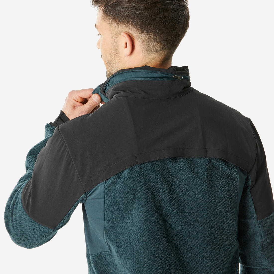 Chamarra de senderismo en montaña de forro polar verde para hombre MH500 - Image 5