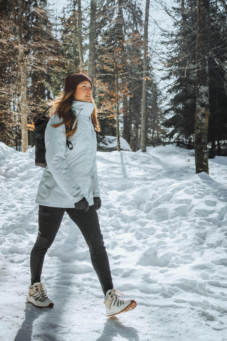 Chamarra de senderismo impermeable hasta -10 °C negra para mujer NH500 - Image 31