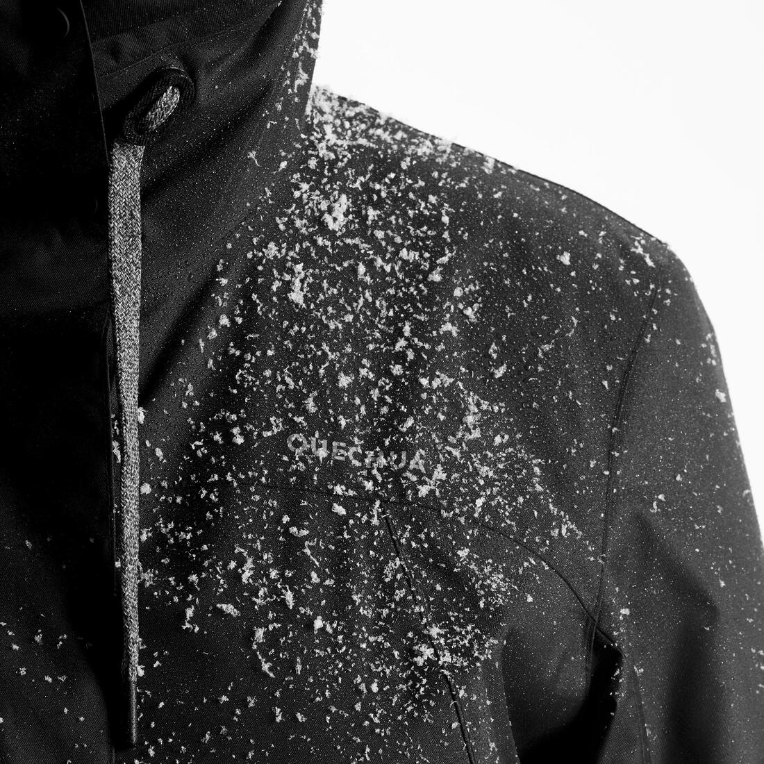 Chamarra de senderismo impermeable hasta -10 °C negra para mujer NH500 - Image 5