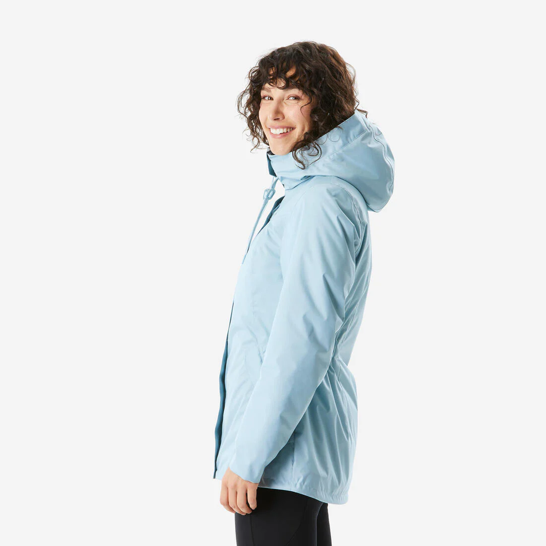Chamarra de senderismo impermeable hasta -10 °C negra para mujer NH500 - Image 9