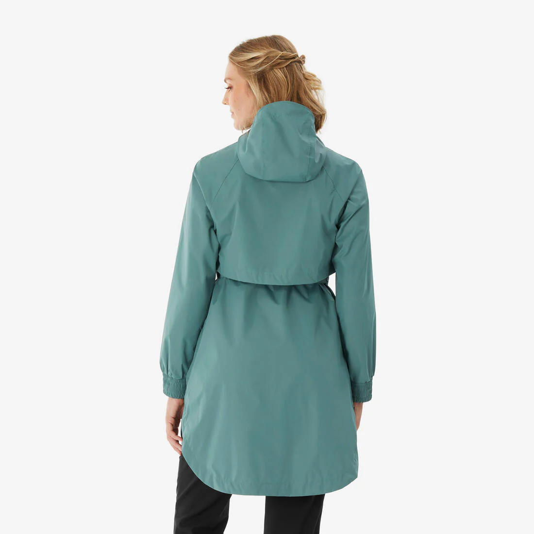 Chamarra de senderismo impermeable larga para mujer Raincut - Image 11