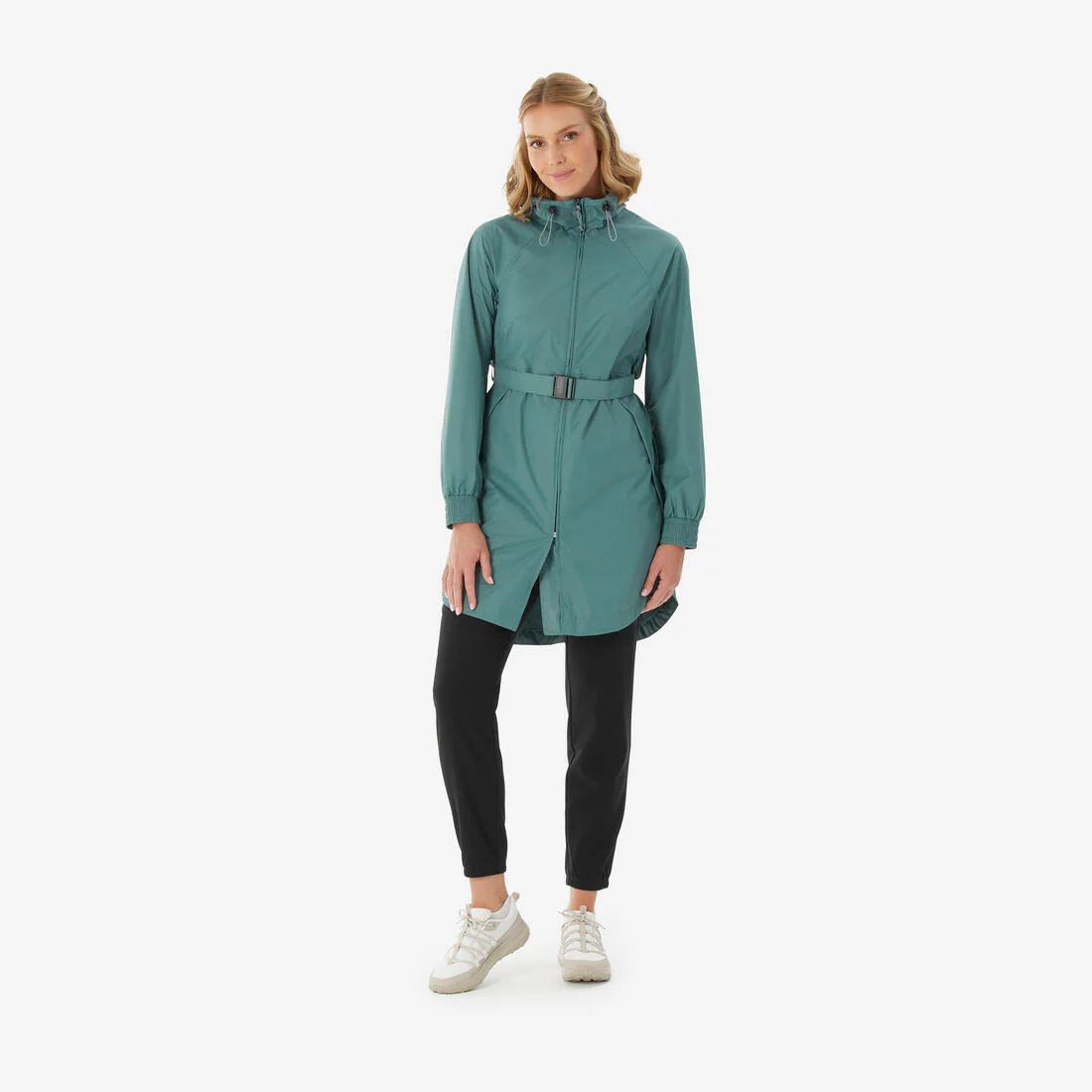 Chamarra de senderismo impermeable larga para mujer Raincut - Image 4