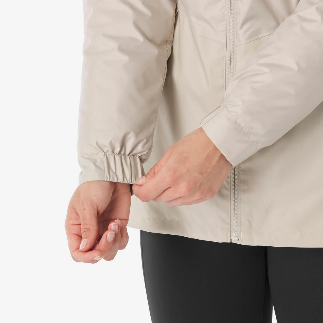 Chamarra de senderismo impermeable hasta -5 °C beige para mujer NH100 - Image 4