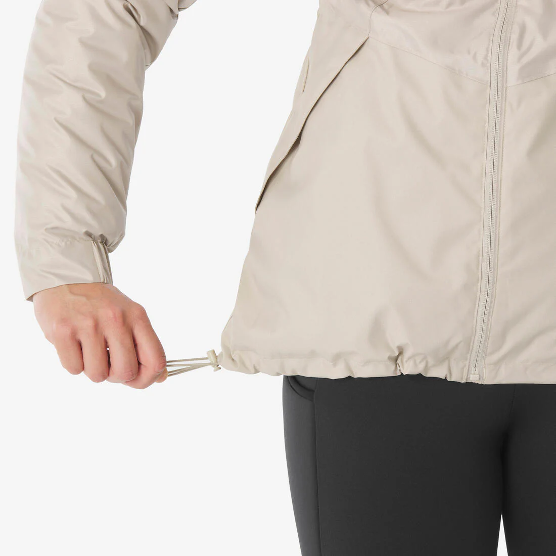 Chamarra de senderismo impermeable hasta -5 °C beige para mujer NH100 - Image 5