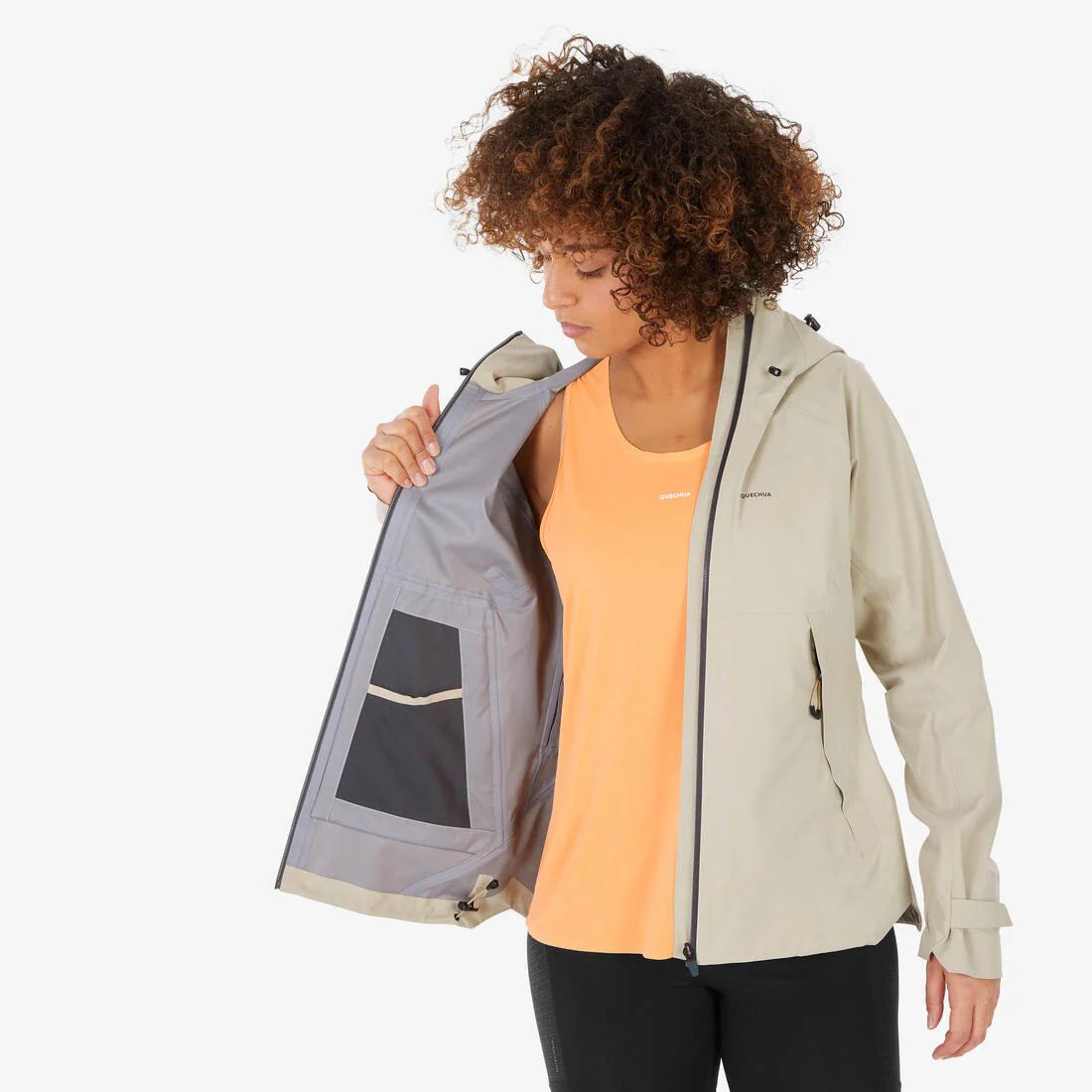 Chamarra ligera impermeable de senderismo montaña - MH500 - Mujer - Image 16