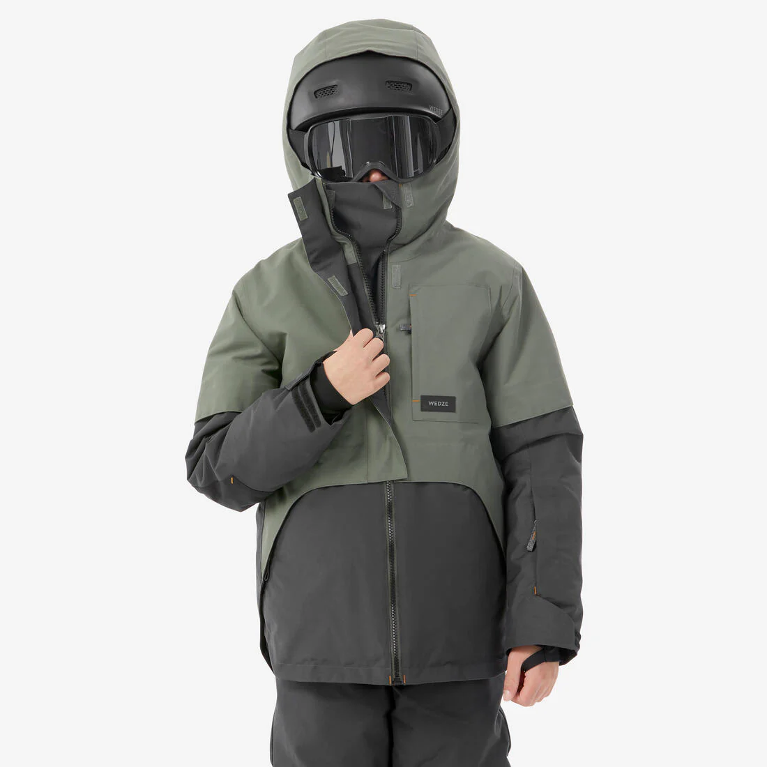 Chaqueta de Nieve Snowboard y Ski Niños - Dreamscape SNB 500 Impermeable Caqui - Image 5