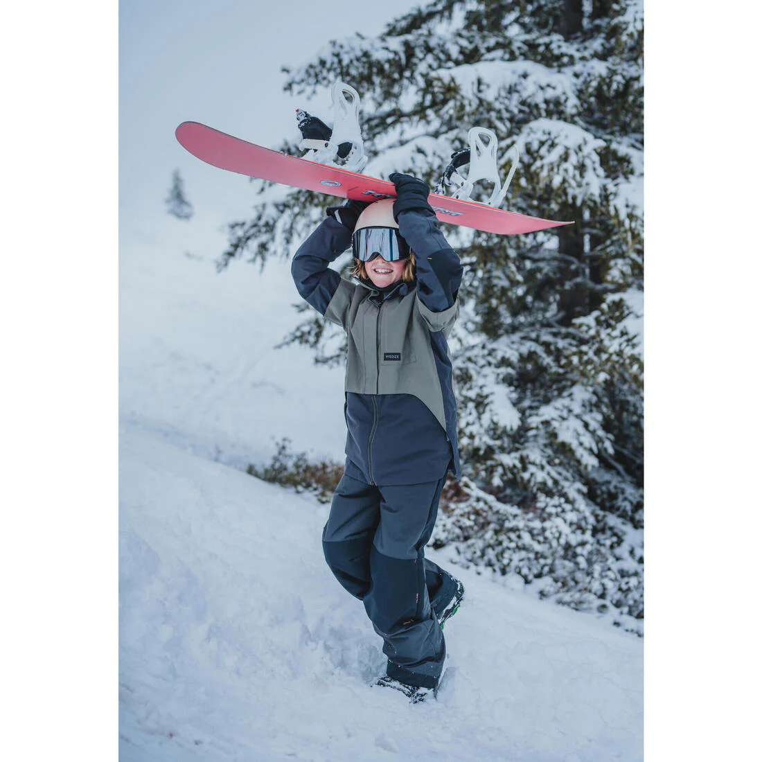 Chaqueta de Nieve Snowboard y Ski Niños - Dreamscape SNB 500 Impermeable Caqui - Image 9