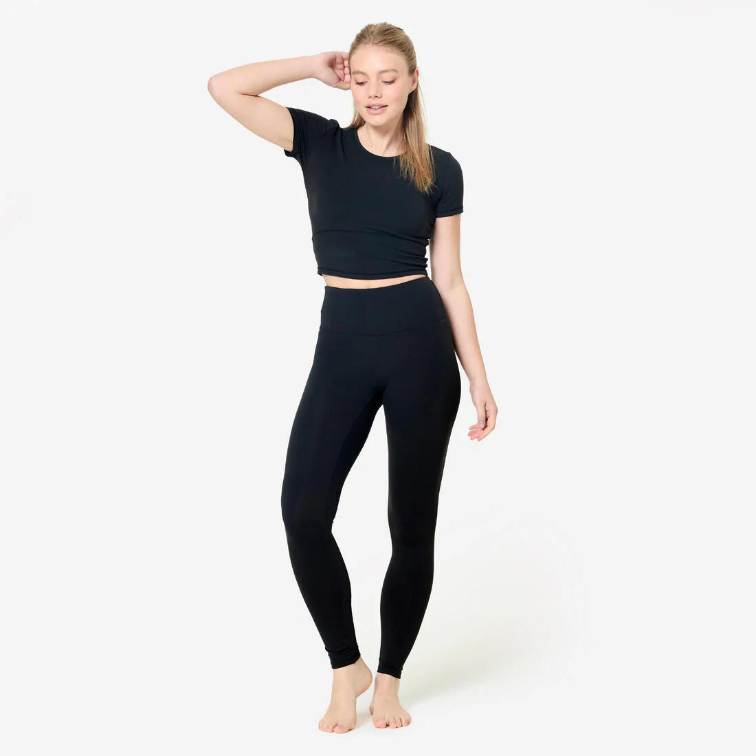 Leggings de yoga y pilates suaves y elásticos negros Breathe - Image 3
