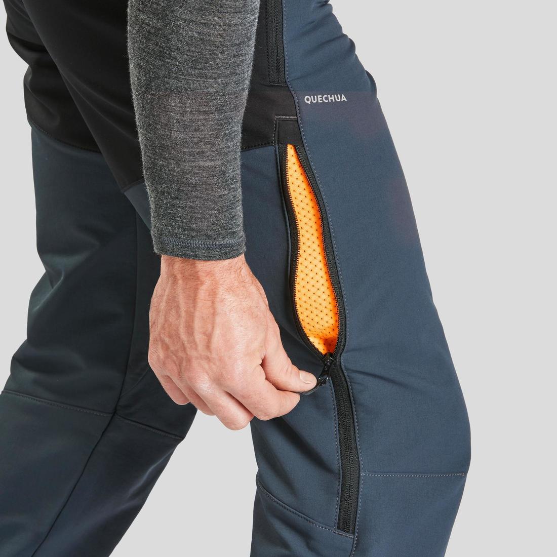 Pantalón de senderismo cálido y perlante gris para hombre SH500 - Image 3
