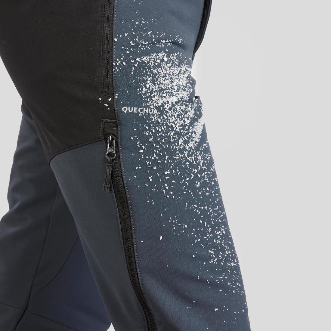 Pantalón de senderismo cálido y perlante gris para hombre SH500 - Image 4