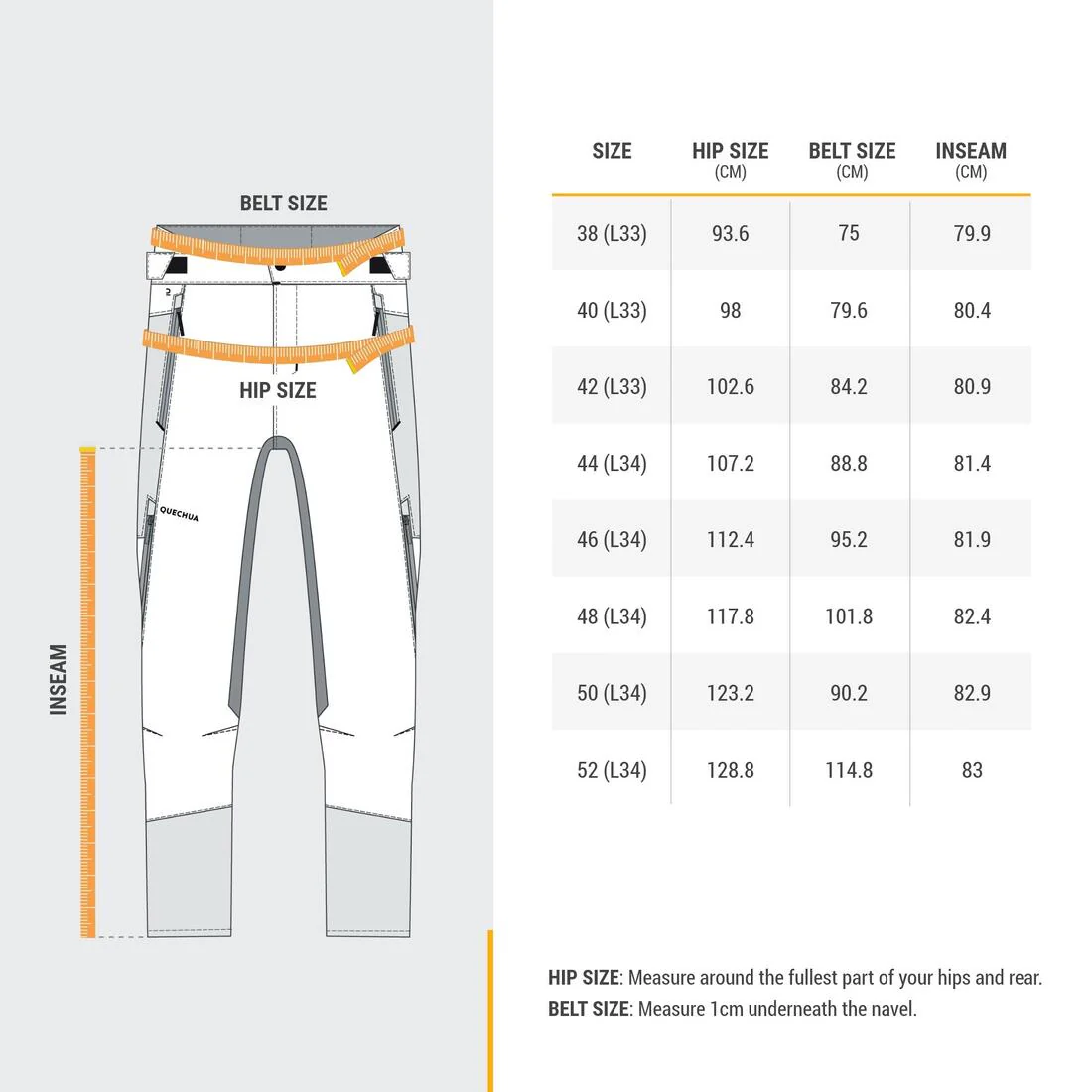 Pantalón de senderismo cálido y perlante gris para hombre SH500 - Image 6