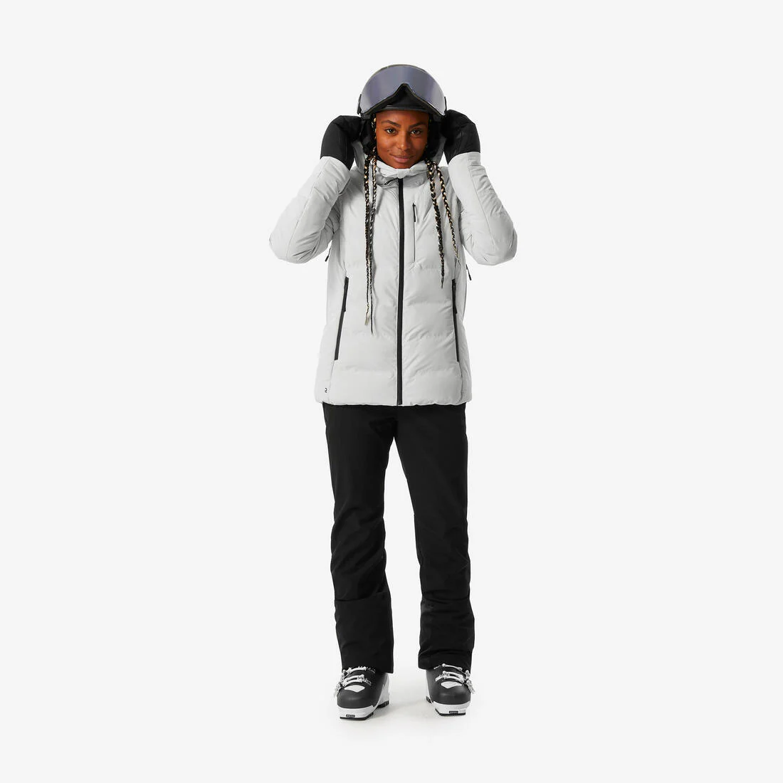 Chaqueta de Nieve Ski y Snowboard Mujer - Wedze 500 Cálida e Impermeable Perla - Image 3