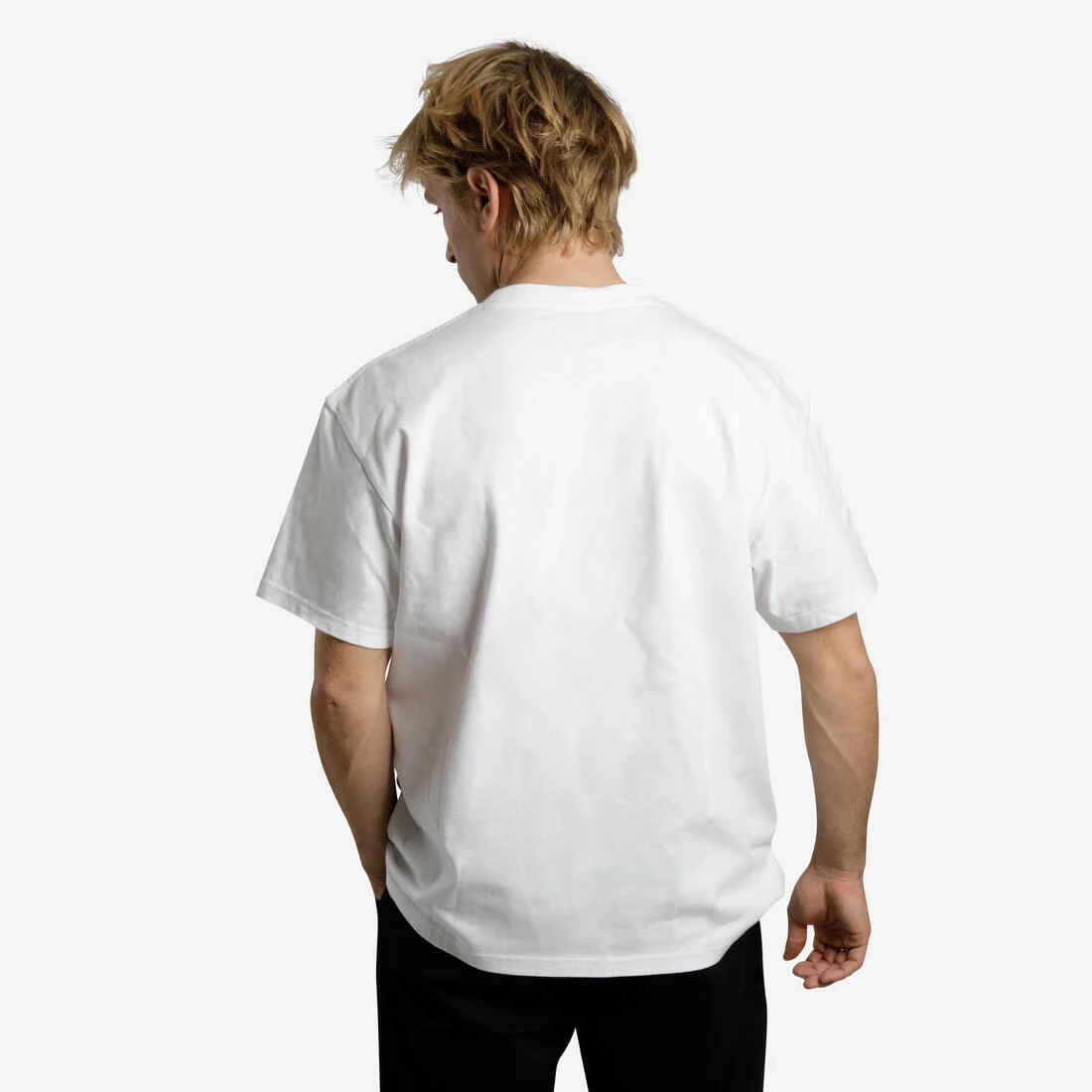 Playera de skateboarding de manga corta blanca TS500 - Image 9