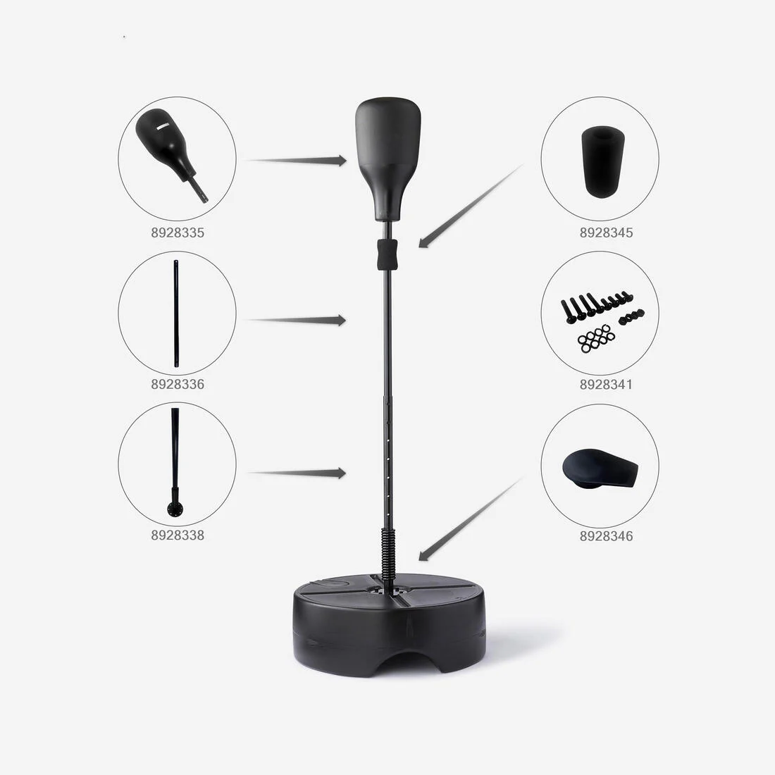 Punching Ball Negro Adulto Base Lastrada - Image 7