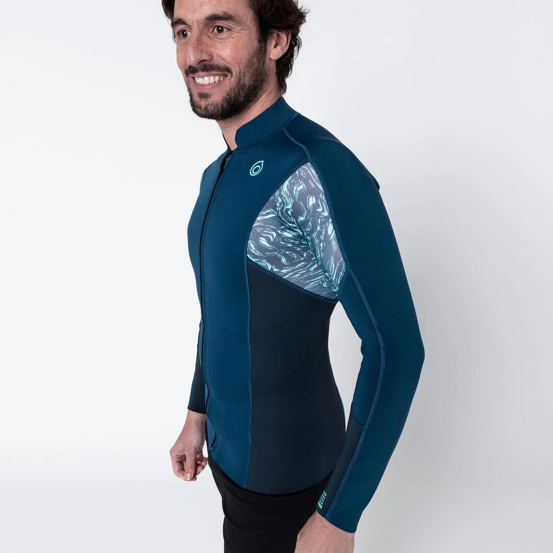 Top de neopreno de manga larga azul para hombre anti-UV 1.5 mm - Image 3